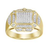 Thumbnail for MEN'S RING 1/4 CT ROUND DIAMOND 10K YELLOW GOLD