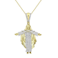 Thumbnail for MEN'S PENDANT 1/2 CT ROUND DIAMOND 10K YELLOW GOLD