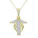 MEN'S PENDANT 1/2 CT ROUND DIAMOND 10K YELLOW GOLD