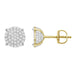 LADIES EARRINGS 1/4 CT ROUND DIAMOND 10K YELLOW GOLD