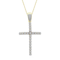 Thumbnail for MEN'S PENDANT 2 CT ROUND DIAMOND 10K YELLOW GOLD