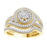 Thumbnail for LADIES BRIDAL SET 1/2 CT ROUND DIAMOND 14K YELLOW GOLD