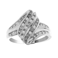 Thumbnail for LADIES RING 1/10 CT ROUND DIAMOND 10K WHITE GOLD