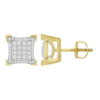 Thumbnail for MEN'S EARRINGS 1/4CT ROUND DIAMOND 10K YELLOW GOLD