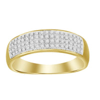 Thumbnail for MEN'S RING 1/4 CT ROUND DIAMOND 10K YELLOW GOLD