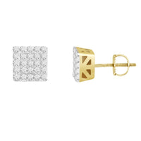 Thumbnail for MEN'S EARRINGS 1/6 CT ROUND DIAMOND 10K YELLOW GOLD
