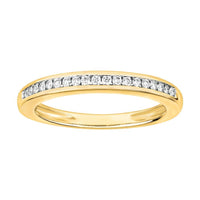 Thumbnail for LADIES STACKABLE BAND 1/8 CT ROUND DIAMOND 10K YELLOW GOLD