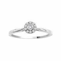 Thumbnail for LADIES RING 1/6 CT ROUND DIAMOND SILVER