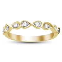Thumbnail for LADIES STACKABLE BAND 1/10 CT ROUND DIAMOND 14K YELLOW GOLD