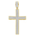 MEN'S CROSS 1/2 CT ROUND DIAMOND 10K YELLOW GOLD