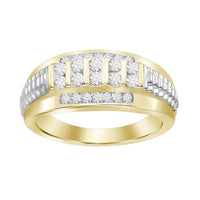 Thumbnail for MEN'S RING 1/2CT ROUND DIAMOND 10K TT WHITE & YELLOW GOLD