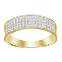 Thumbnail for MEN'S RING 1/4 CT ROUND DIAMOND 10K YELLOW GOLD