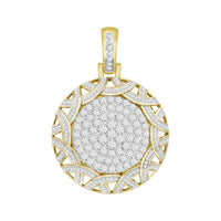 Thumbnail for MEN'S PENDANT 2 7/8 CT ROUND DIAMOND 10K YELLOW GOLD