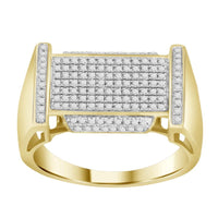 Thumbnail for MEN'S RING 1/2 CT ROUND DIAMOND 10K YELLOW GOLD
