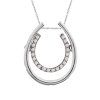 Thumbnail for LADIES PENDANT 1/10 CT ROUND DIAMOND 14K WHITE GOLD