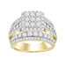 LADIES RING 2 CT ROUND DIAMOND 10K YELLOW GOLD