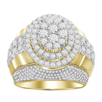 Thumbnail for MEN'S RING 3 CT ROUND DIAMOND 10K YELLOW GOLD