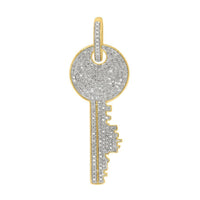 Thumbnail for MEN'S CHARM 7/8 CT ROUND DIAMOND 10K YELLOW GOLD