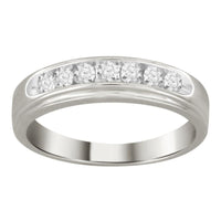Thumbnail for MEN'S BAND 1/3 CT ROUND DIAMOND 10K WHITE GOLD