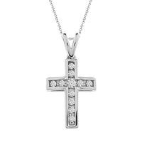 Thumbnail for LADIES PENDANT 1/4 CT ROUND DIAMOND 10K WHITE GOLD