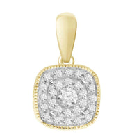 Thumbnail for LADIES PENDANT 1/6 CT ROUND DIAMOND 10K YELLOW GOLD