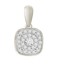 Thumbnail for LADIES PENDANT 1/6 CT ROUND DIAMOND 10K WHITE GOLD