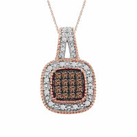 Thumbnail for LADIES PENDANT 1/5 CT ROUND DIAMOND 10K ROSE GOLD