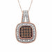 LADIES PENDANT 1/5 CT ROUND DIAMOND 10K ROSE GOLD