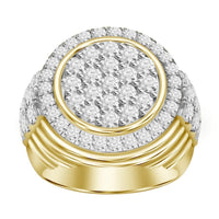 Thumbnail for MEN'S RING 3 CT ROUND DIAMOND 10K YELLOW GOLD