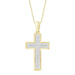 MEN'S CROSS 1/10 CT ROUND DIAMOND 10K YELLOW GOLD