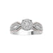 LADIES BRIDAL RING SET 1/2 CT ROUND DIAMOND 14K WHITE GOLD