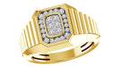 MEN'S RING 1/2 CT ROUND DIAMOND 10K YELLOW GOLD