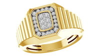 Thumbnail for MEN'S RING 1/2 CT ROUND DIAMOND 10K YELLOW GOLD