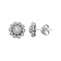 Thumbnail for LADIES EARRINGSS 1/2 CT ROUND DIAMOND 14K WHITE GOLD