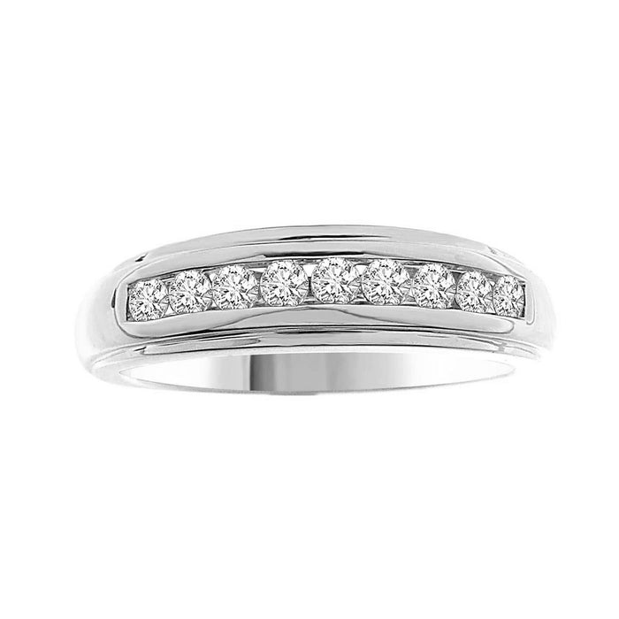 LADIES RING 1/4 CT ROUND DIAMOND 10K WHITE GOLD