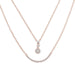 LADIES NECKLACE 1/4 CT ROUND DIAMOND 14K ROSE GOLD