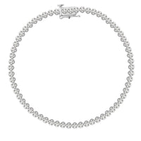 Thumbnail for LADIES BRACELET 1/2 CT ROUND DIAMOND SILVER