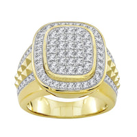 Thumbnail for MEN'S RING 2 CT ROUND DIAMOND 14K YELLOW GOLD