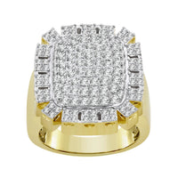 Thumbnail for MEN'S RING 2 1/4 CT ROUND DIAMOND 14K YELLOW GOLD