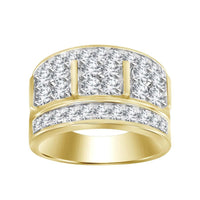 Thumbnail for MEN'S RING 2 CT ROUND DIAMOND 10K YELLOW GOLD