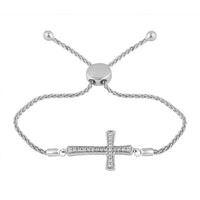 Thumbnail for LADIES BRACELET 1/5 CT ROUND DIAMOND SILVER
