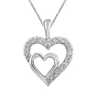 Thumbnail for LADIES PENDANT 1/20 CT ROUND DIAMOND SILVER
