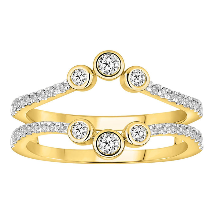 LADIES ENHANCER WRAPS 1/2 CT ROUND DIAMOND 14K YELLOW GOLD