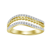 Thumbnail for LADIES BAND 1/4  CT ROUND DIAMOND 14K YELLOW GOLD