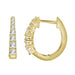 LADIES HOOP 1 CT ROUND DIAMOND 10K YELLOW GOLD