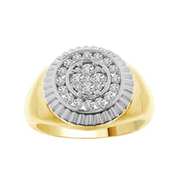 Thumbnail for MEN'S RING 1/2 CT ROUND DIAMOND 10K YELLOW GOLD