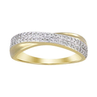 Thumbnail for LADIES BAND 1/3  CT ROUND DIAMOND 14K YELLOW GOLD