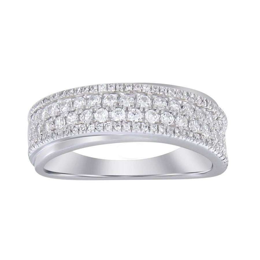 LADIES BAND 5/8  CT ROUND DIAMOND 14K WHITE GOLD