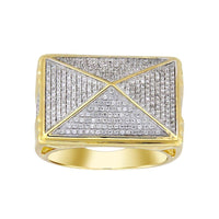 Thumbnail for MEN'S RING 1/2 CT ROUND DIAMOND 10K YELLOW GOLD