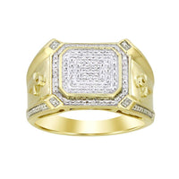 Thumbnail for MEN'S RING 1/4  CT ROUND DIAMOND 10K YELLOW GOLD